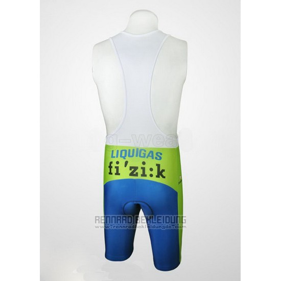 2010 Fahrradbekleidung Liquigas Doimo Blau und Grun Trikot Kurzarm und Tragerhose